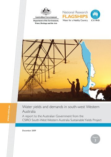 Water yields and demands in south-west Western Australia