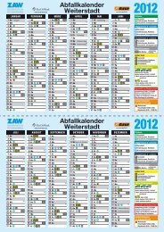 Abfuhrkalender 2012 - Weiterstadt