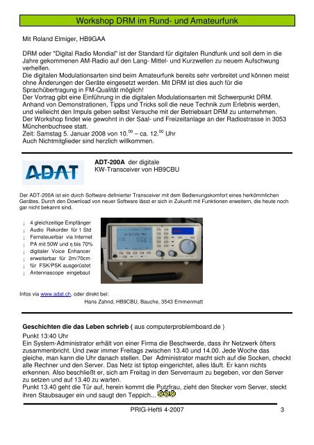 Ad Protokoll PRIG Generalversammlung 2007