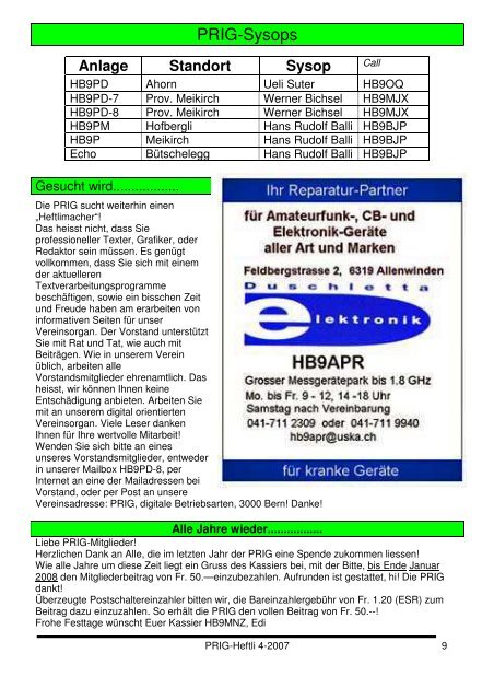 Ad Protokoll PRIG Generalversammlung 2007