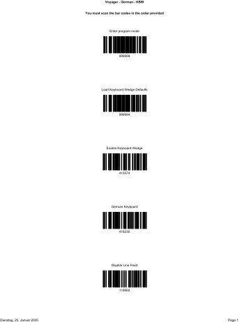 Voyager - German - KBW You must scan the bar ... - Dr. Vogt GmbH
