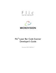 Flic® Laser Bar Code Scanner Developer's Guide - Dr. Vogt GmbH