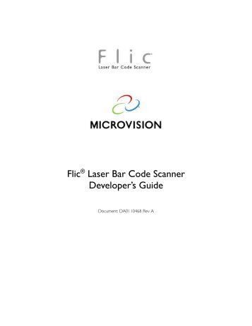 Flic® Laser Bar Code Scanner Developer's Guide - Dr. Vogt GmbH