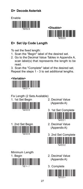 CCD-BARCODE SCANNER Programming Manual - Dr. Vogt GmbH