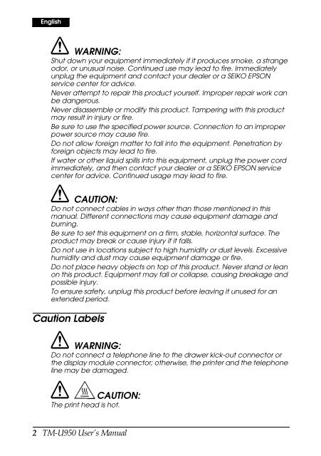 TM-U950 (.PDF) - FTP - Epson