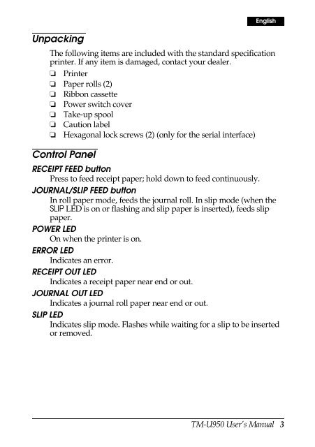 TM-U950 (.PDF) - FTP - Epson