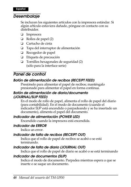 TM-U950 (.PDF) - FTP - Epson