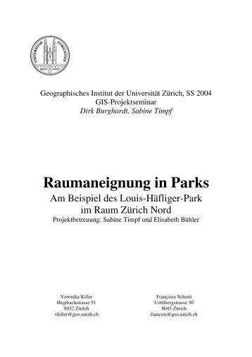 Dirk Burghardt, Sabine Timpf Raumaneignung in Parks