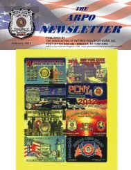 (516) 364-0242 (Fax) - The Association of Retired Police Officers is an