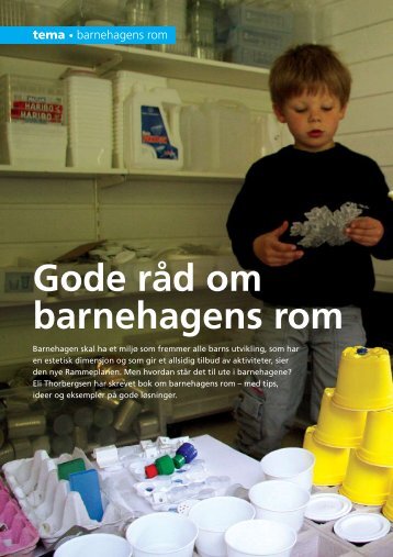 Gode råd om barnehagens rom - Barnehageforum