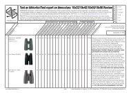 Test av kikkerter/Test report on binoculars - KikkertSpesialisten AS