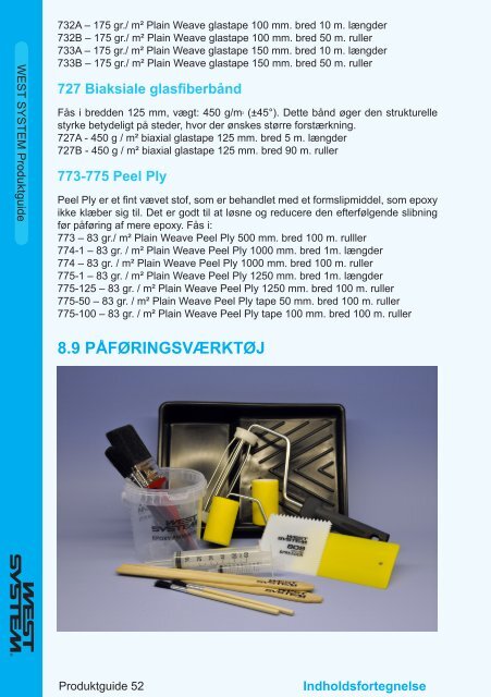 Brugsvejledning og produktkatalog - WEST SYSTEM Epoxy