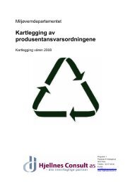 Kartlegging av produsentansvarsordningene - Avfall Norge