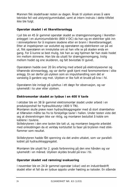 Elsikkerhet nr. 63 - Direktoratet for samfunnssikkerhet og beredskap