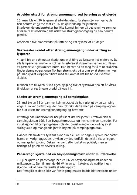 Elsikkerhet nr. 63 - Direktoratet for samfunnssikkerhet og beredskap