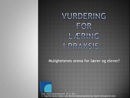 Alternativ 1 - Udir.no