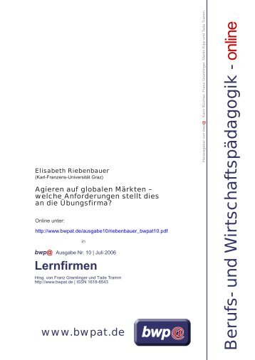 pdf-file - bwp@ Berufs- und Wirtschaftspädagogik - online