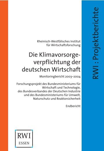 Monitoringbericht 2003–2004 - Rheinisch-Westfälisches Institut für ...