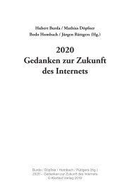 (Hg.) 2020 Gedanken zur Zukunft des Internets - Klartext Verlag