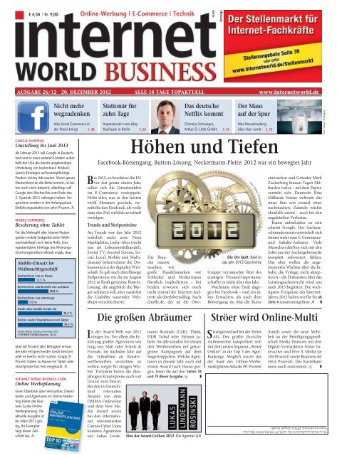 Höhen und Tiefen - Internet World Business