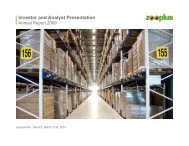 Investor and Analyst Presentation - zooplus AG