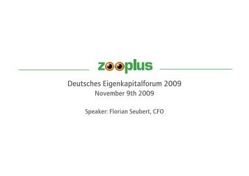 Company Presentation November 2009.pdf - zooplus AG