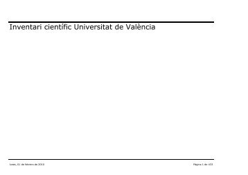 Inventari científic Universitat de València