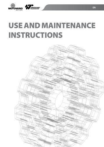 use and maintenance instructions for motovario-spaggiari products