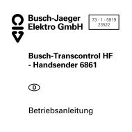 Busch-Jaeger Elektro GmbH - E-Katalog Archiv