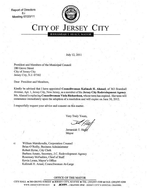 Resolutions - Jersey City