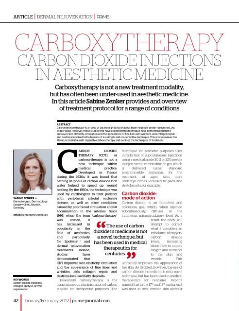 Carboxytherapy - Dr. Zenker Dermatologie