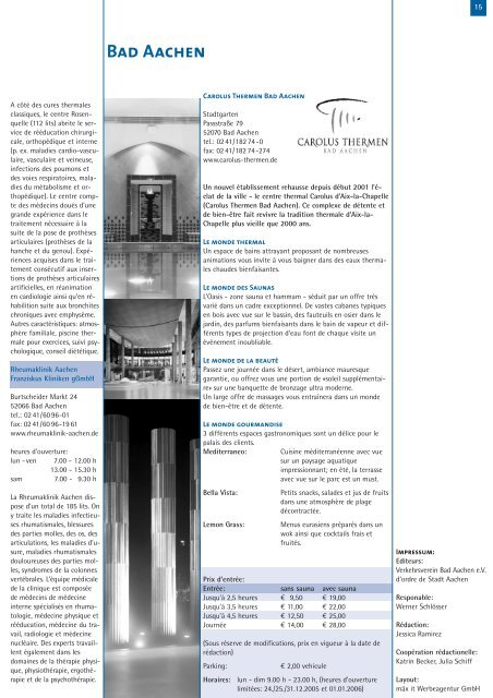 Aix-la-Chapelle de A à Z - Format'Age