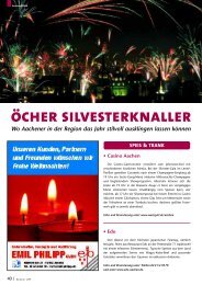 öcher silvesterknaller Wo Aachener in der Region das Jahr stilvoll ...