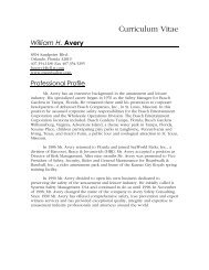 William H. Avery's CV - Avery Safety Consulting