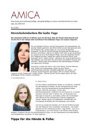 Streicheleinheiten für kalte Tage - Dr. Zenker Dermatologie