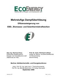 Mehrstufige Dampfüberhitzung - EcoEnergy Gesellschaft für Energie ...