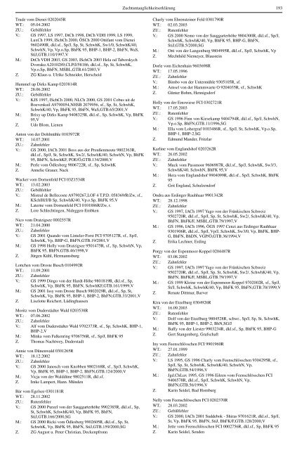 Teckel-Zuchtbuch - Landesverband Sachsen-Anhalt im DTK 1888 eV