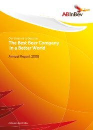 The Best Beer Company in a Better World - Anheuser-Busch InBev