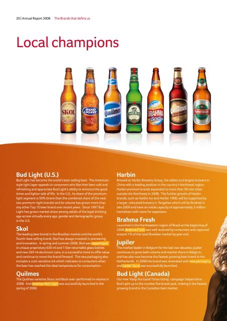 The Best Beer Company in a Better World - Anheuser-Busch InBev