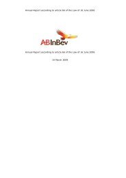 Annual Report according to article 66 of the - Anheuser-Busch InBev