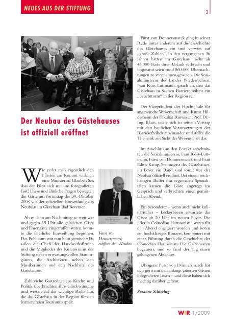 WIR - Fürst Donnersmarck Stiftung