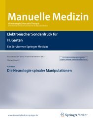 Die Neurologie spinaler Manipulationen - Dr. Garten