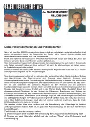 GEMEINDENACHRICHTEN - Marktgemeinde Pillichsdorf