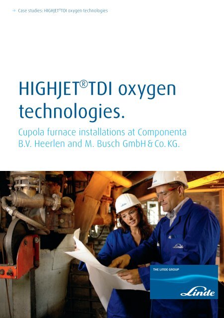 HIGHJET TDI oxygen technologies. - Linde Gas Benelux