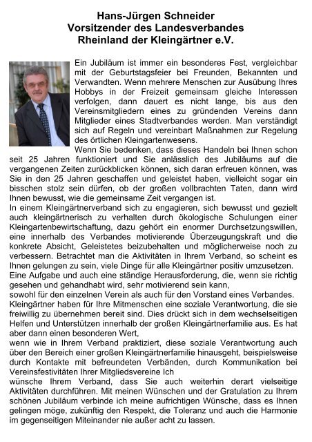 Kleingartenverein „Im Baumberger Feld“ eV - Stadtverband ...