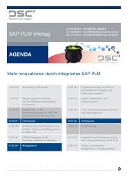 AGENDA SAP PLM Infotag - DSC Software AG