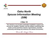 Oahu North Spouse Information Meeting (SIM) - U.S. Army
