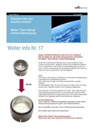 Lötrauchabsaugung Weller Info Nr. 17