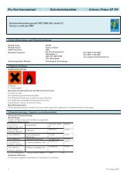 Pro Part International Sicherheitsdatenblatt Schwarz Primer SP 390