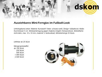 Infoblatt Fußball Mini-Fernglas (PDF) - Dskom Onlineservices